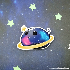 Galaxy Slime Vinyl Sticker - Matt softtouch Laminiert