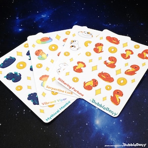 Süße Schlange Planer Sticker - Süße Journal Aufkleber