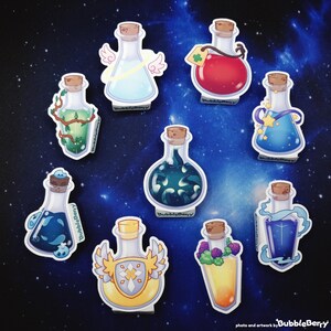 RPG Potion Vinyl Sticker - Matt softtouch laminiert - Mana, Health, Regeneration, of the Dead, Limbo, Luck