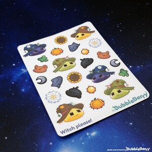 Niedliche Hexen Slime Journal Aufkleber