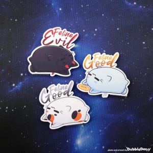 Blobb Katzen Feline Good Vinyl Sticker - matt softouch laminiert