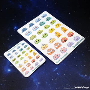 Mood Slimes Planer Sticker - Süße Journal Aufkleber Groß oder Mini