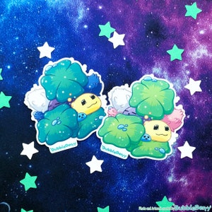 Gemütliche Klee Slimes Vinyl Sticker - Matt softtouch Laminiert
