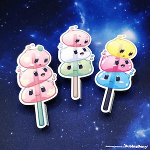 Kirschblüten/Japan/CMYK Dango Slime Vinyl Sticker - matt softouch laminiert