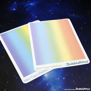 Regenbogen Mini Tape 2,5mm x 80mm - Planer Sticker - Süße Journal Aufkleber