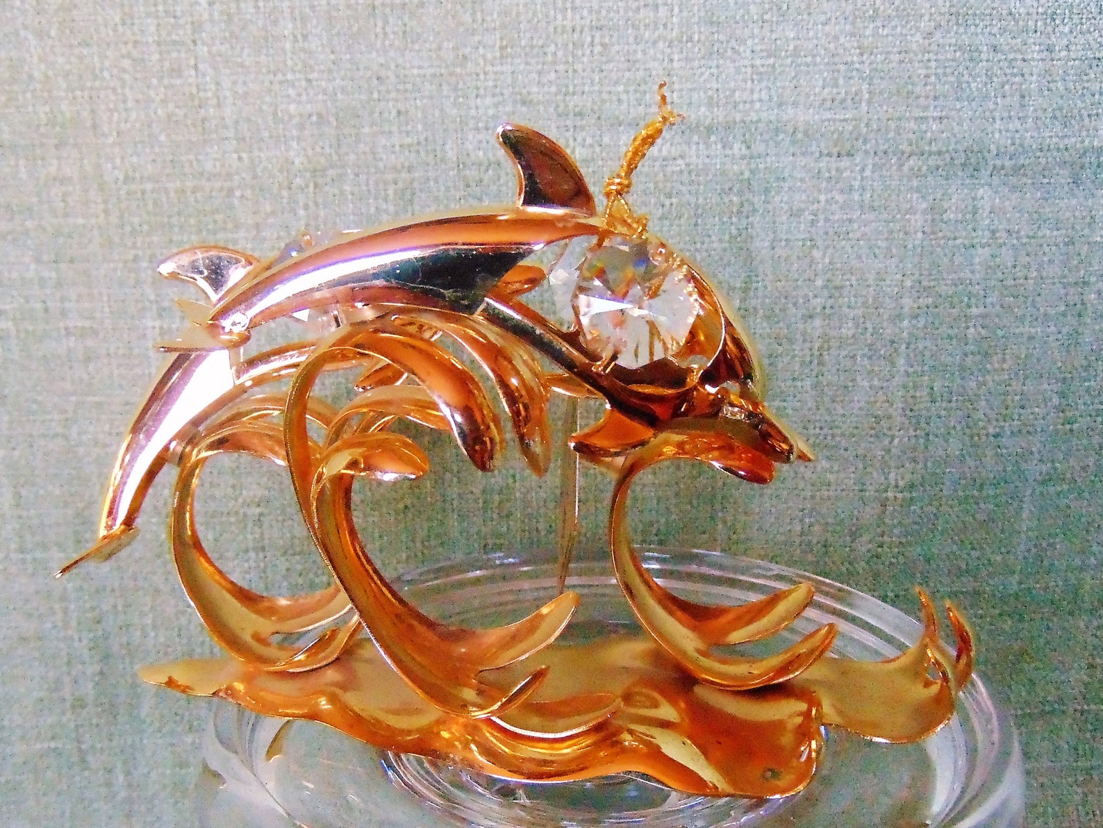 Dolphin Crystal Figurine by Crystal Temptations Etsy
