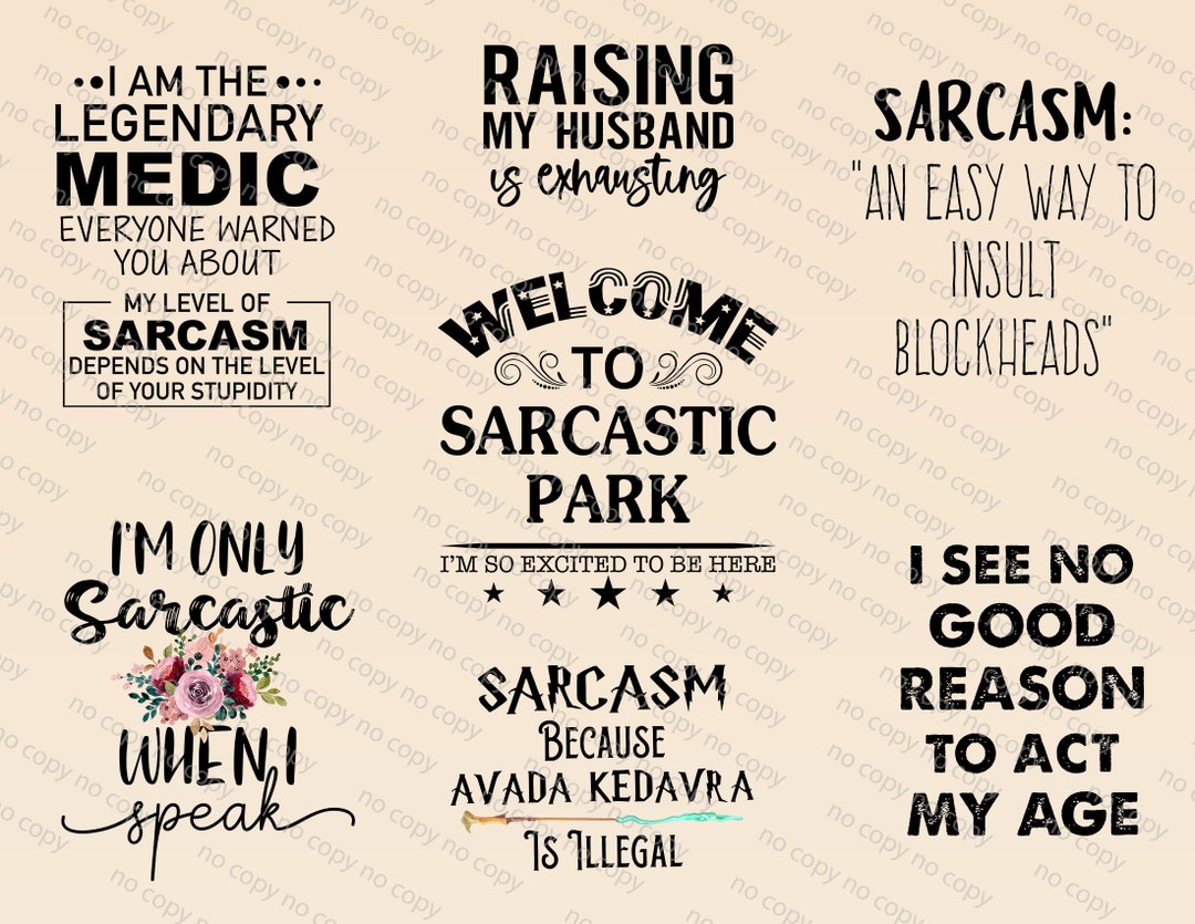 Sarcastic SVG Bundle, Funny SVG Bundle, Sarcasm SVG Bundle - Etsy