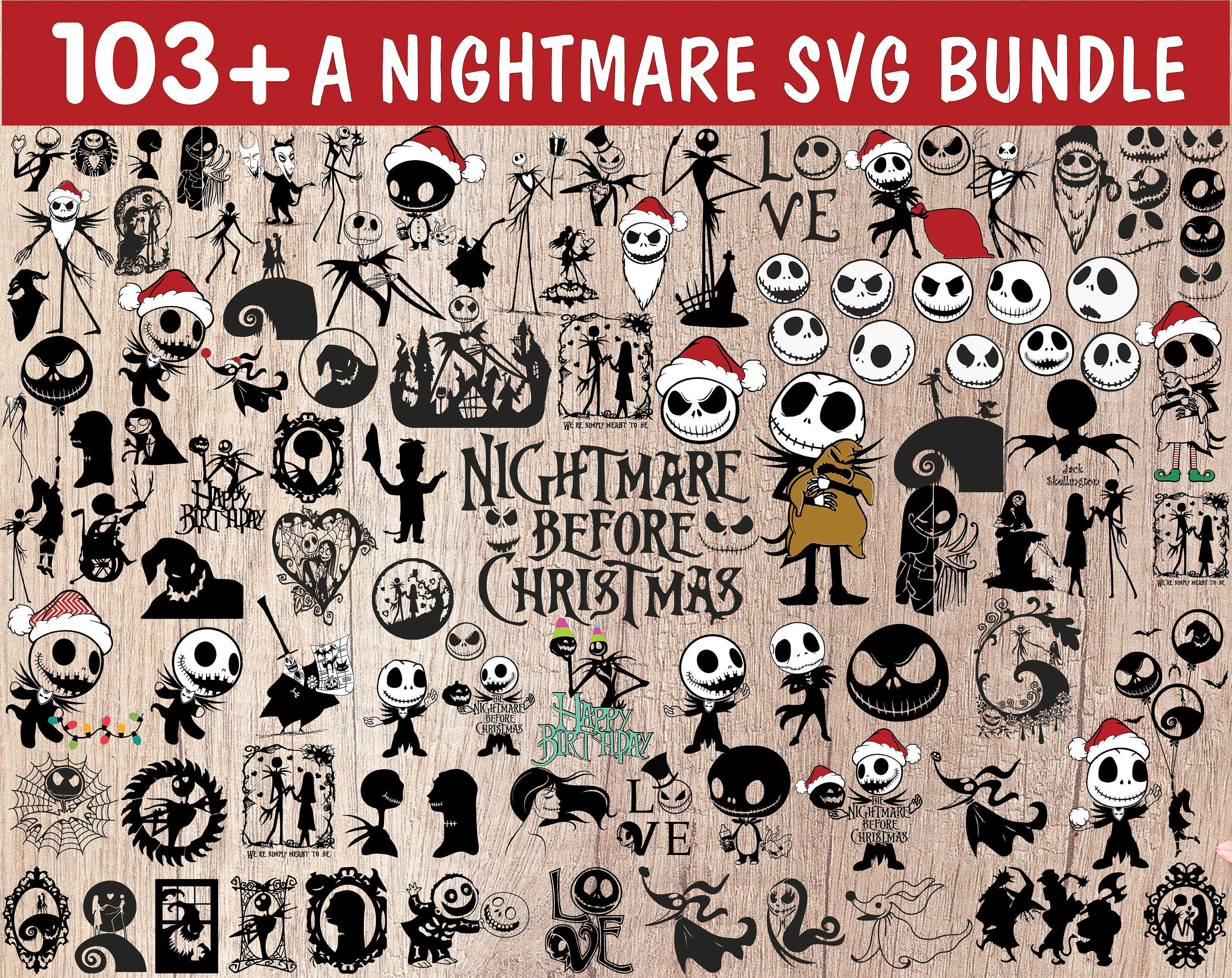 59+ Nightmare Before Christmas SVG Bundle Download Free SVG Cut Files