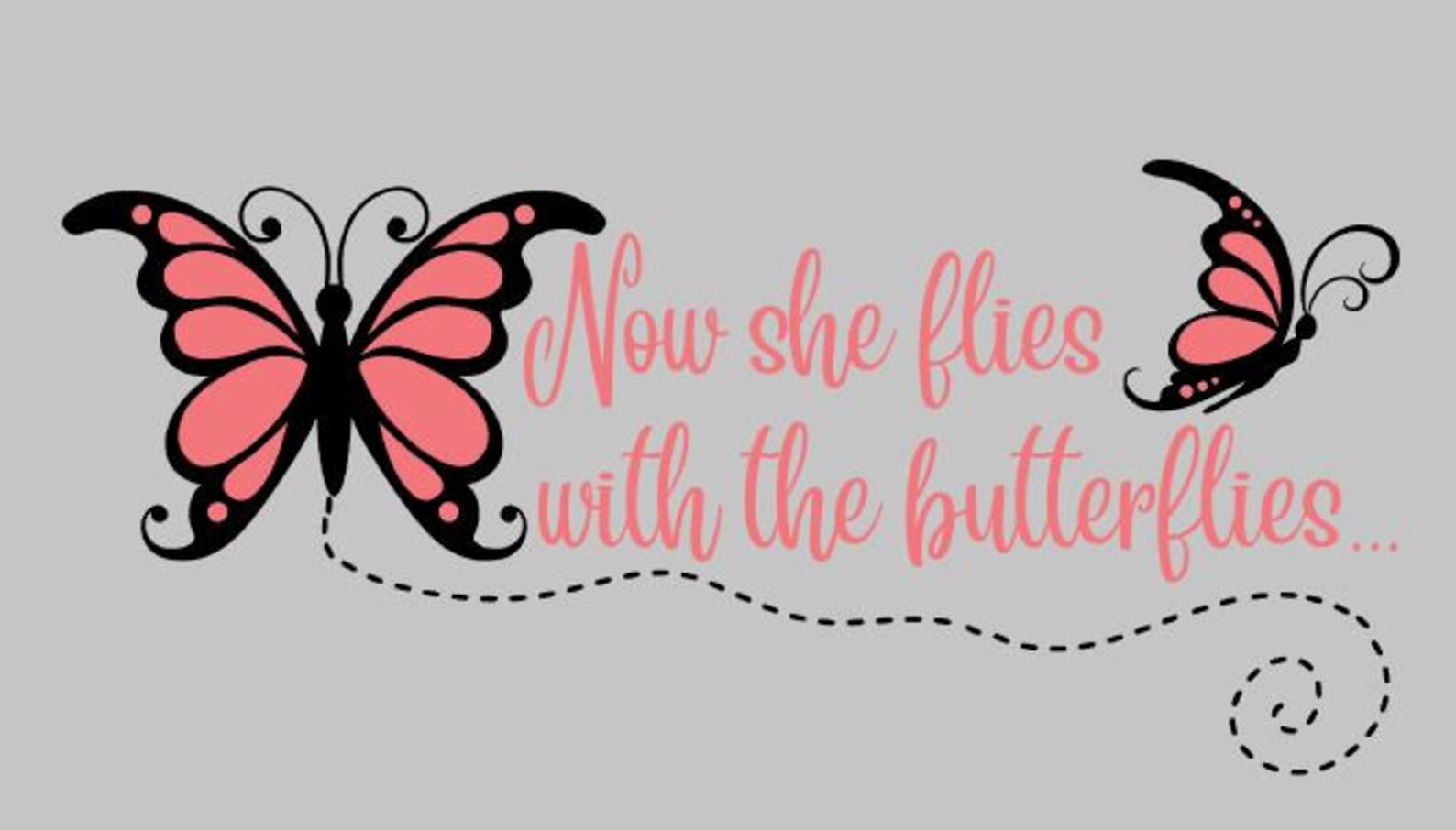 Now She Flies With the Butterflies Svg Pngdxf Sv3pdf | Etsy