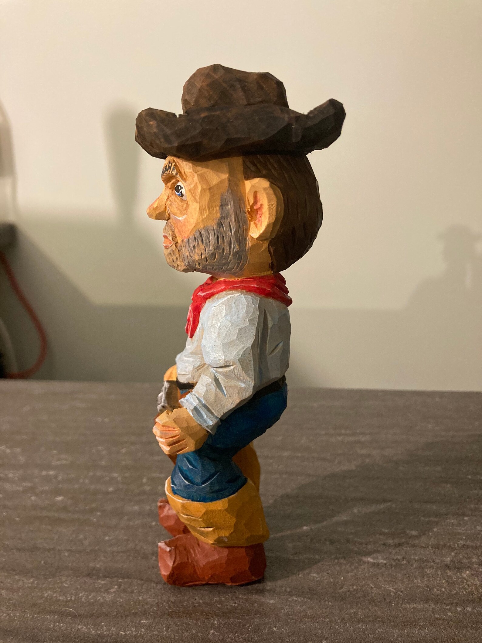 Cowboy wood carving | Etsy