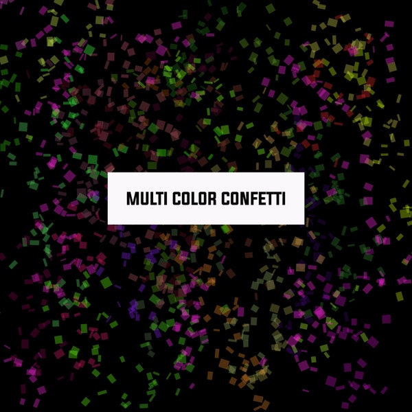 Multi Color Confetti Overlay png | sublimation background | PNG File | digital download | Clipart