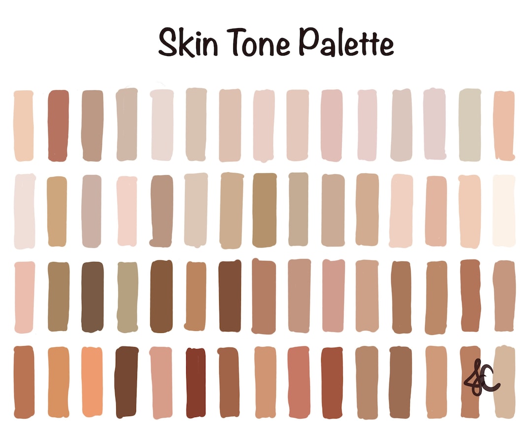 Procreate Skin Tone Palettes 60 Colors Swatch Files - Etsy