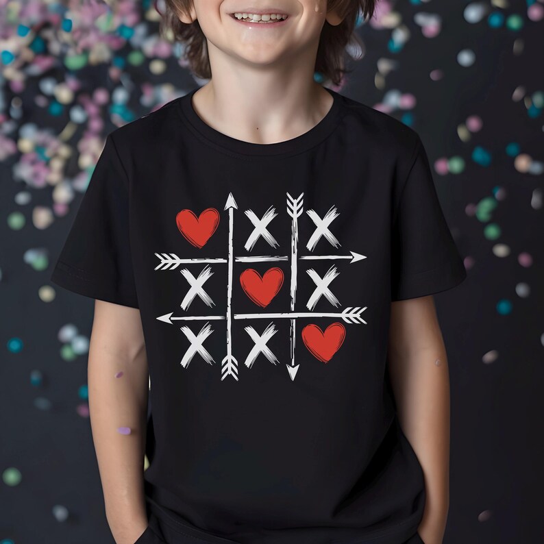 Valentine's Day Tic Tac Toe SVG PNG Digital Files | Heart and Arrow ...