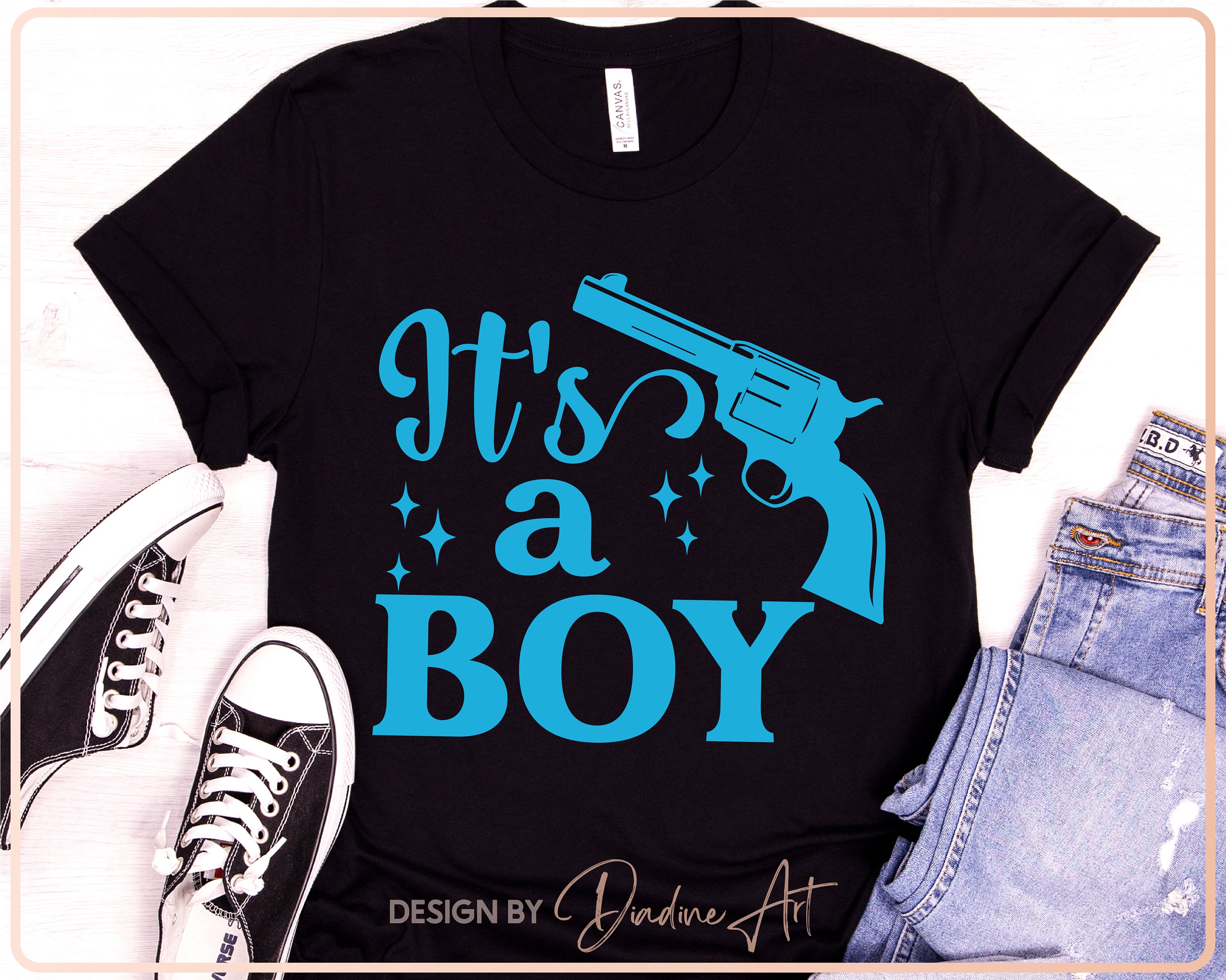 Funny Gender Reveal Shirt SVG PNG It's a Boy Svg Pink or Etsy