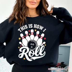 Funny Bowling This Is How I Roll  SVG PNG, Bowling Shirt Design, Retro Bowling Cut Files for Cricut, Bowling Pins Clipart, Instant Download
