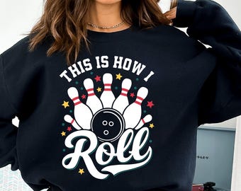Funny Bowling This Is How I Roll  SVG PNG, Bowling Shirt Design, Retro Bowling Cut Files for Cricut, Bowling Pins Clipart, Instant Download