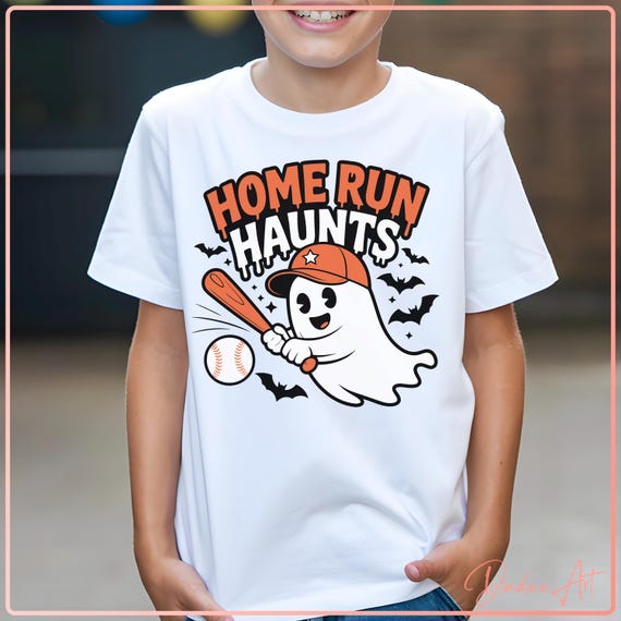 Halloween Baseball Ghost Clipart SVG PNG | Cute Spooky Sports Bat and Ball Sublimation Design | Funny Haunted Home Run Shirt Graphic