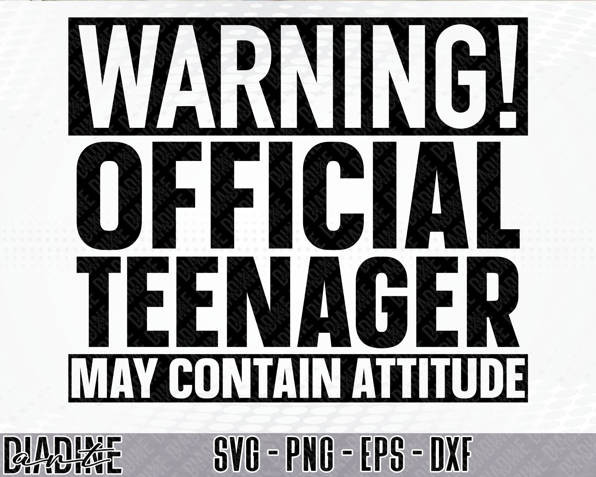 Birthday Girl Svg, Warning Official Teenager Svg, Official Teenager svg, 13th Birthday Girl Svg, Vinyl Cut File, Cricut, Silhouette