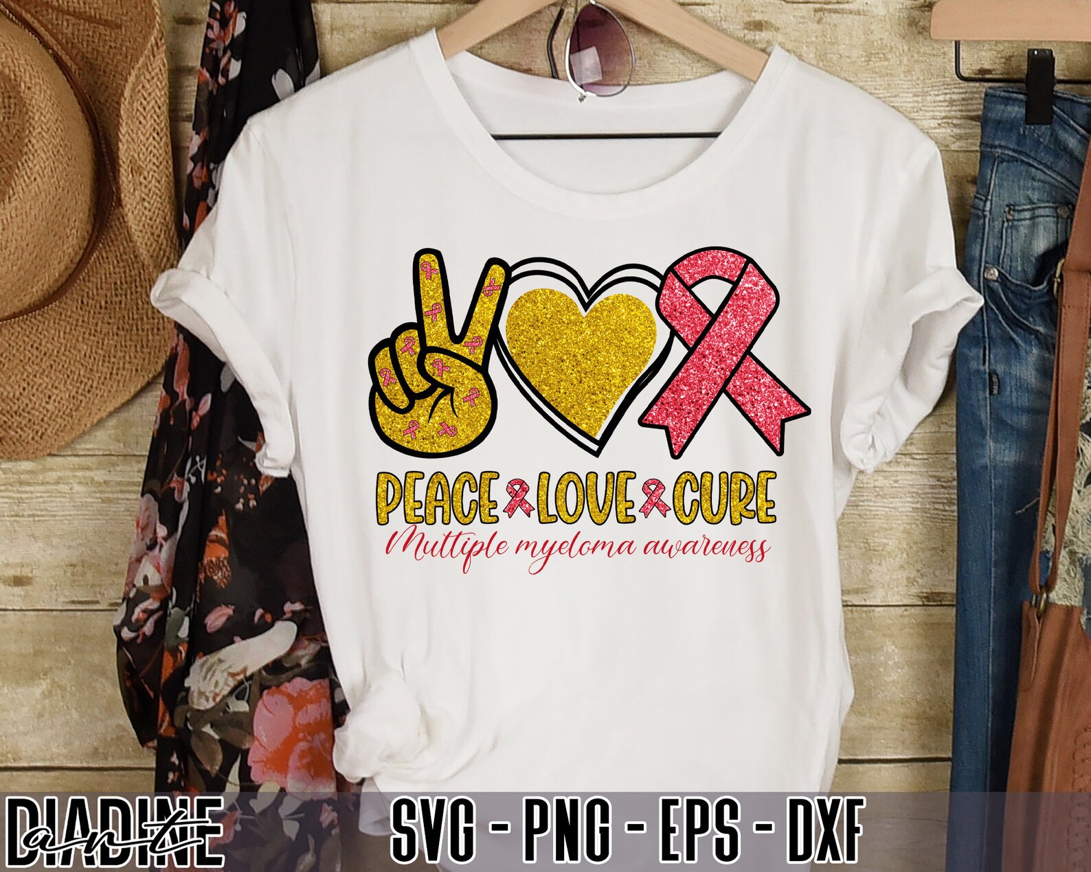 Download Peace Love Cure svg Multiple Myeloma Awareness SVG ...