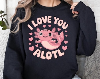 Uroczy aksolotl na Walentynki, kocham cię, Alotl, aksolotl, kobiety, dziewczyny, dzieci, SVG PNG, uroczy projekt aksolotla kawaii dla Cricut i sylwetki