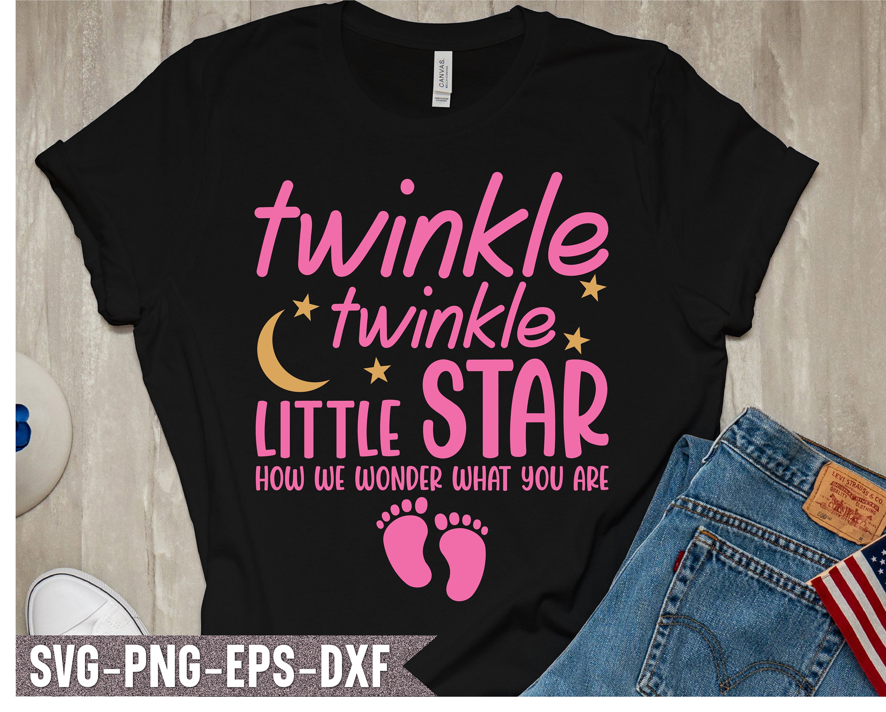 Funny Gender Reveal Shirt Svg Twinkle Twinkle Little Star Etsy