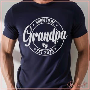 Bientôt grand-père SVG PNG | Grand-père est 2025 SVG | Conception de faire-part de grossesse | Empreinte de bébé, téléchargement de fichiers numériques