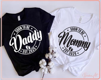 Soon To Be Daddy, Mommy EST.2025 SVG Bundle, Baby Announcement svg, Established 2025 svg, Png Printable, Cut File for Cricut, Silhouette