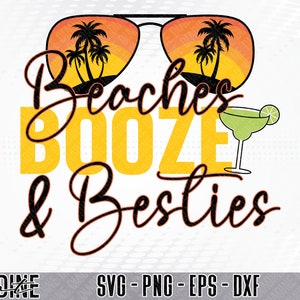 Conception Svg plage drôle, plages alcool et Besties Svg, conception Svg été, Besties Svg, téléchargement numérique, Cricut, Silhouette