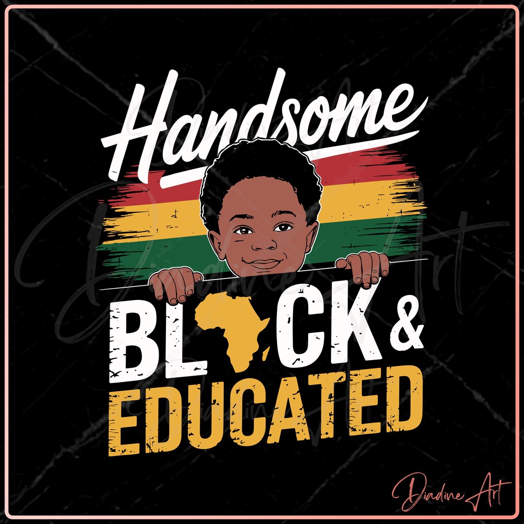 Handsome Black and Educated SVG PNG | African American Clipart ...
