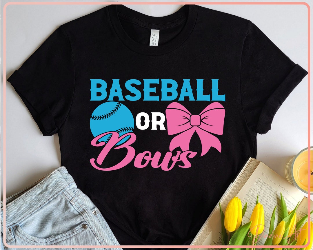 Baseball or Bows SVG PNG, Pink or Blue Svg, Funny Baby Gender Reveal Svg, Keeper of the Gender