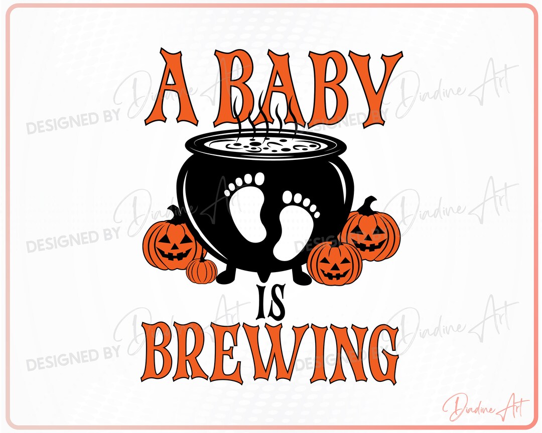 Funny Halloween Pregnancy Announcement SVG PNG A Baby is Etsy