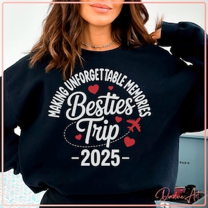 Besties reis 2025 SVG PNG | Grappig bijpassende reisshirtontwerp voor meisjes | Digitale download vrienden vakantie | Cricut-bestand voor bijpassende T-shirts