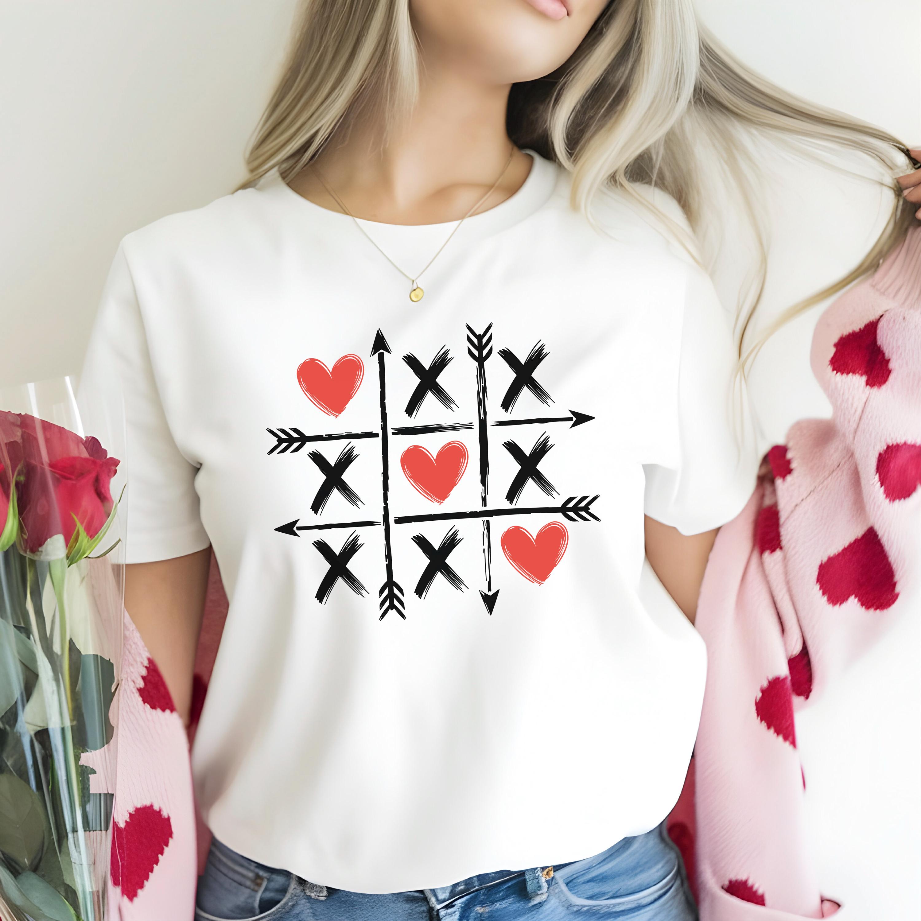 Valentine's Day Tic Tac Toe SVG PNG Digital Files | Heart and Arrow ...
