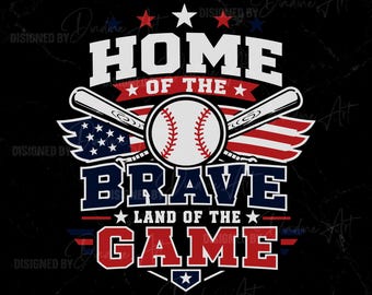 Patriotic Baseball SVG PNG | 4th of July Shirt Design | American Flag Cricut Cut File