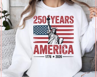 250 Years America Patriotic SVG PNG | Statue of Liberty Proud USA Flag 1776 2026 Independence Cut File for Cricut