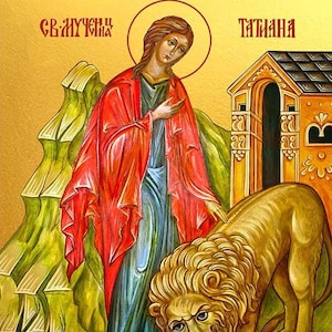 Saint Tatiana of Rome, St Tatiana Prayer Icon, Russian Orthodox Icon St Tatiana, Holy Martyr Tatiana icon, Prayer Corner Art