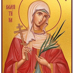 Icône orthodoxe Saint Valentin, Saint Valentin de Palestine, Saint Valentin de Césarée, Cadeaux religieux, Icônes catholiques, Art catholique