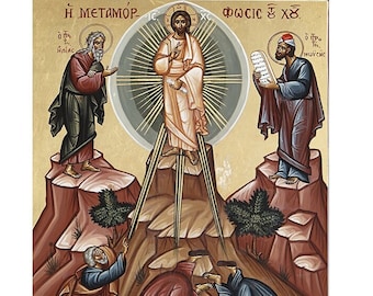 Ícone da Transfiguração de Jesus, Metamorfose de Cristo, Ícone do Canto de Oração