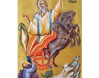Ícone do Profeta Elias na Igreja Ortodoxa Grega, Santo Elias, Arte Bíblica, Profetas Cristãos