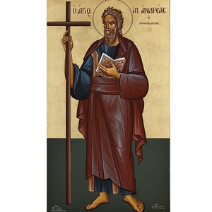 Orthodox Icon Saint Andrew the Apostle, Apostle Andrew, Greek Orthodox Icon Agios Andreas, Russian Orthodox Icon, Eastern Orthodox Icon