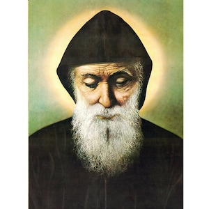Saint Charbel Makhlouf katholiek icoon, Saint Sharbel, Saint Charbel van Libanon, Mar Charbel Makhlouf, Libanese heiligen, rooms-katholieke monniken