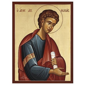 Saint Thomas the Apostle, Apostle Thomas Orthodox Icon, Prayer Corner icon, Twelve Apostles of Christ, Jesus Followers, Wood Icon