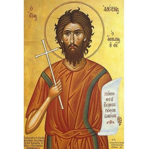 Heiliger Alexios Mann Gottes, Heiliger Alexios griechisch-öffnungs-Ikone, Gebetsikone, byzantinische Kunst, religiöser Wanddekor, handgemachte hölzerne Ikone