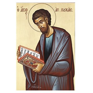 São Lucas Evangelista Padroeiro dos Artistas, São Lucas Apóstolo, Apóstolo Lucas Ícone Ortodoxo, Ícone de Arte Religiosa Lucas Apóstolo