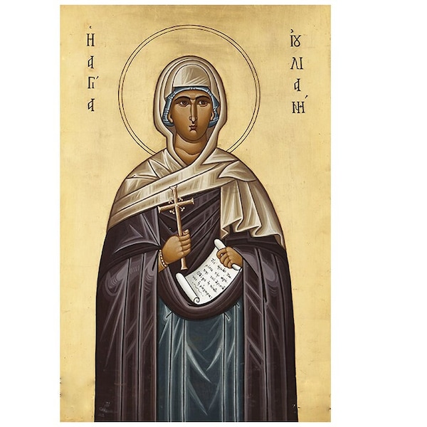 Saint Juliana of Nicomedia, Saint Juliana Icon, St Juliana Patron Saint of Sickness, Christian Orthodox Catholic Icons