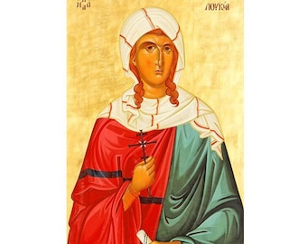 Saint Lucia of Syracuse, Roman Catholic Christian Prayer Icon, St Lucy of Sicily
