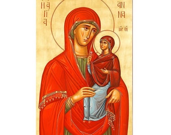Saint Anne and Virgin Mary Icon, Holy Motherhood Gift