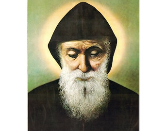 Saint Charbel Makhlouf Catholic Icon, Saint Sharbel, Saint Charbel of Lebanon, Mar Charbel Makhlouf, Lebanese Saints, Roman Catholic Monks