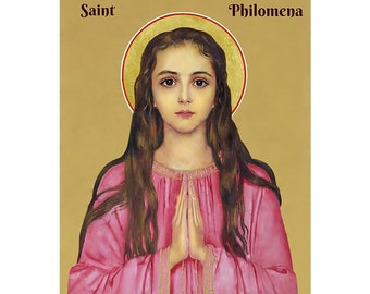 Saint Philomena Icon, Catholic Icons, Patron Saint of Babies, Christian Art
