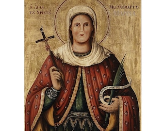 Santa Marina de Antioquía, icono religioso de Santa Margarita, arte del rincón de oración, iglesia ortodoxa griega